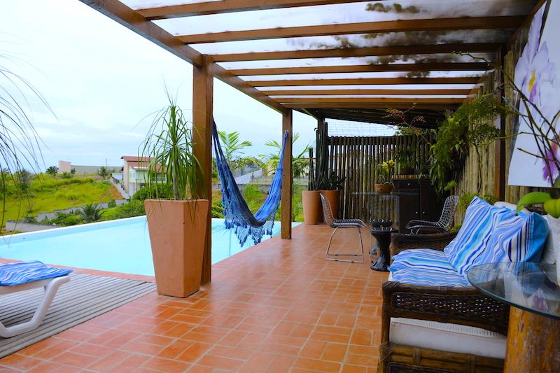 Hospedagem em Guarapari: Orquídea Café - Área externa, com piscina e vista para o horizonte orquidea_cafe_1814